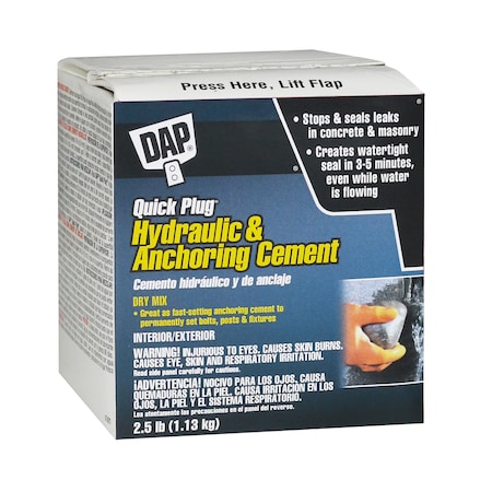 Dap DAP Bondex Quick Plug Hydraulic & Anchoring Cement 2.5 lb Gray 14084